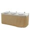 14 feet x 29" Natural Brown Burlap Banquet Trade Show Table Skirt - 168" x 29"